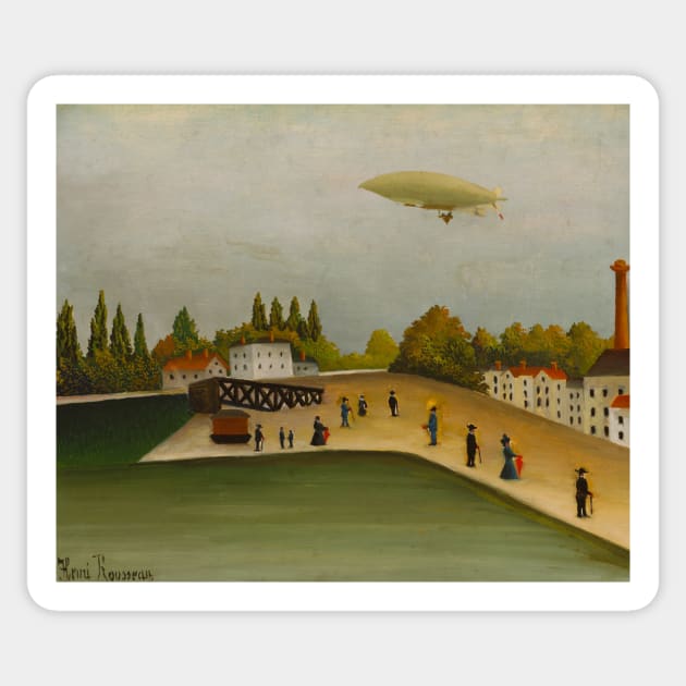 Quai d'Ivry by Henri Rousseau Sticker by Classic Art Stall